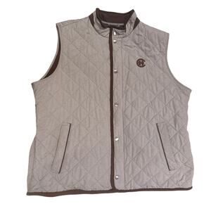 Peter Millar Essex Quilted Vest Smoke Gray Size L